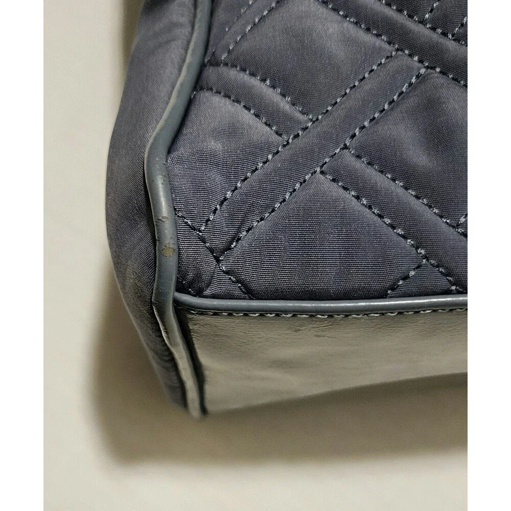 Vera Bradley Womens Purse Solid Gray Quilted 2 Handles Shoulder Strap Pockets